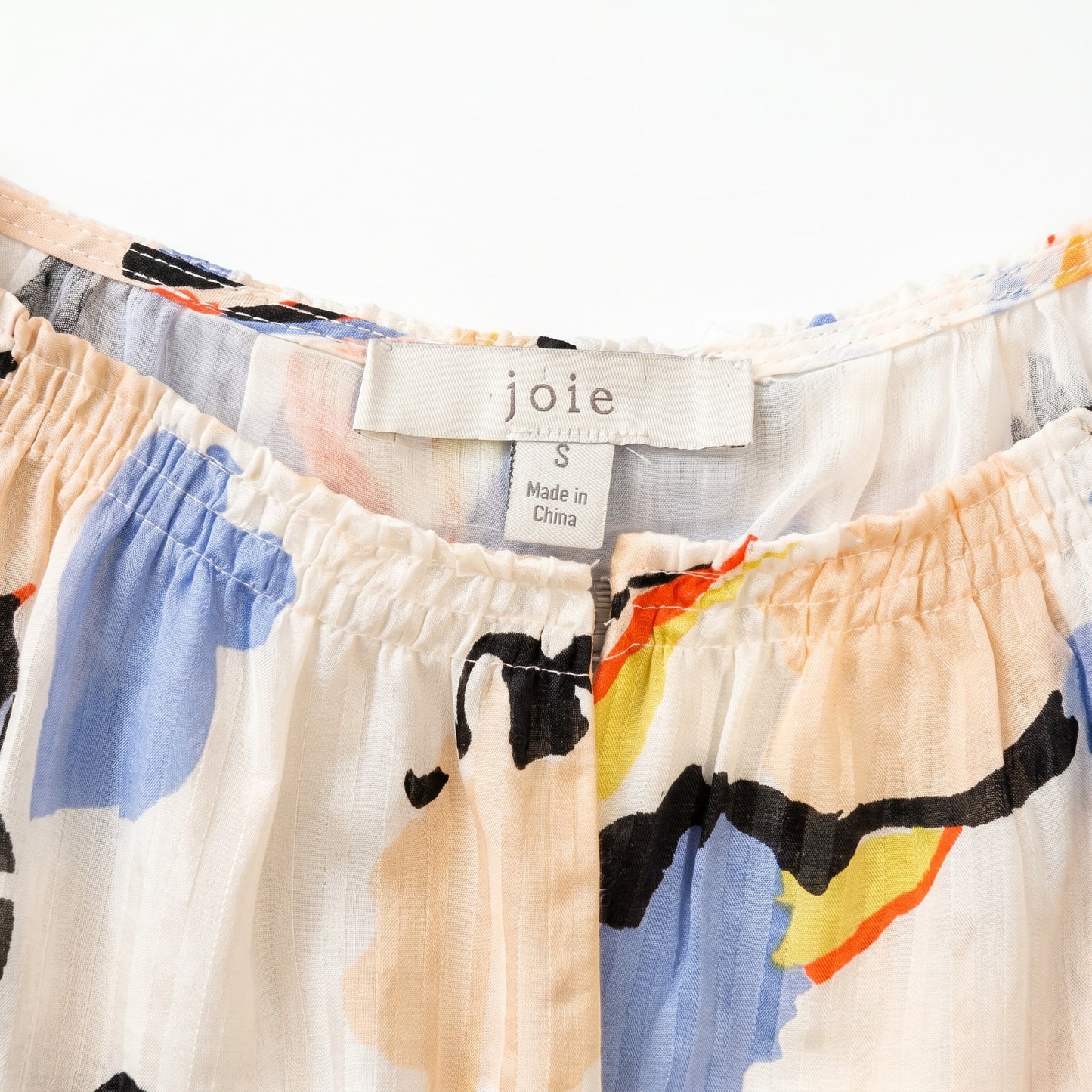 Joie 60% Cotton 40% Silk Abstract Print Tiered Halter Maxi Dress