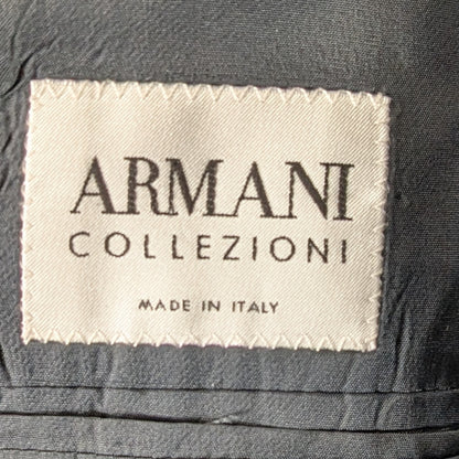Armani Collezioni Black Wool Smoking Suit - Size 48L