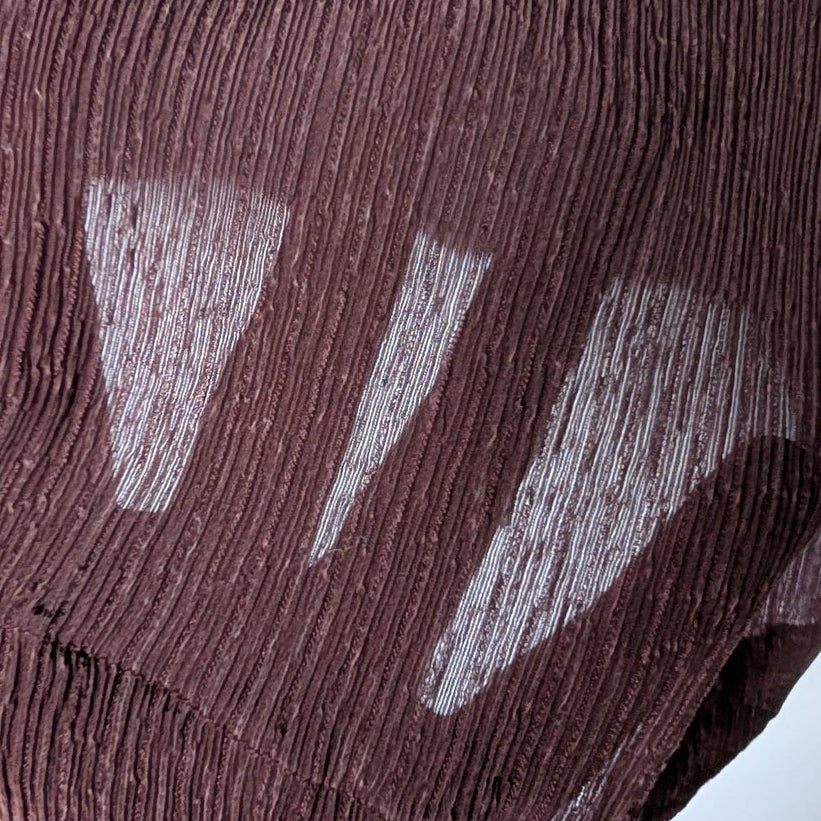 Georgiou Studio Burgundy 100% Silk Crinkle Top and Wide Leg Pants Set 4 / 6P