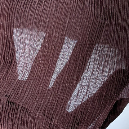 Georgiou Studio Burgundy 100% Silk Crinkle Top and Wide Leg Pants Set 4 / 6P