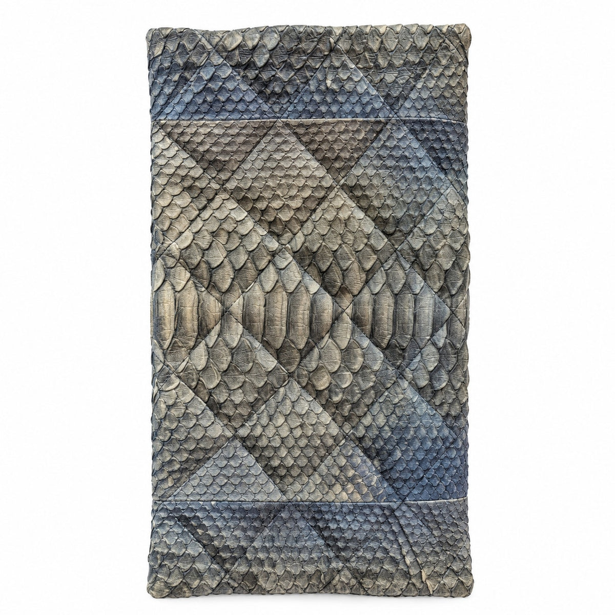 Vintage Genuine Python Clutch Gray Quilted Snakeskin Envelope Bag
