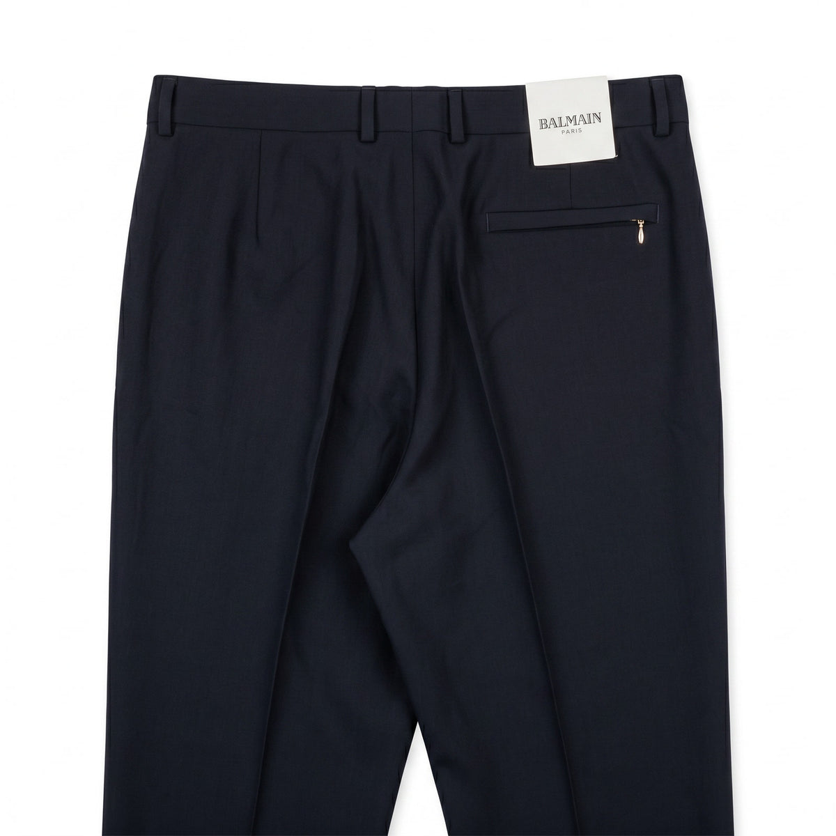Balmain Paris Men’s 100% Wool Trousers 38L Navy NWT Vintage 2002 Tailored