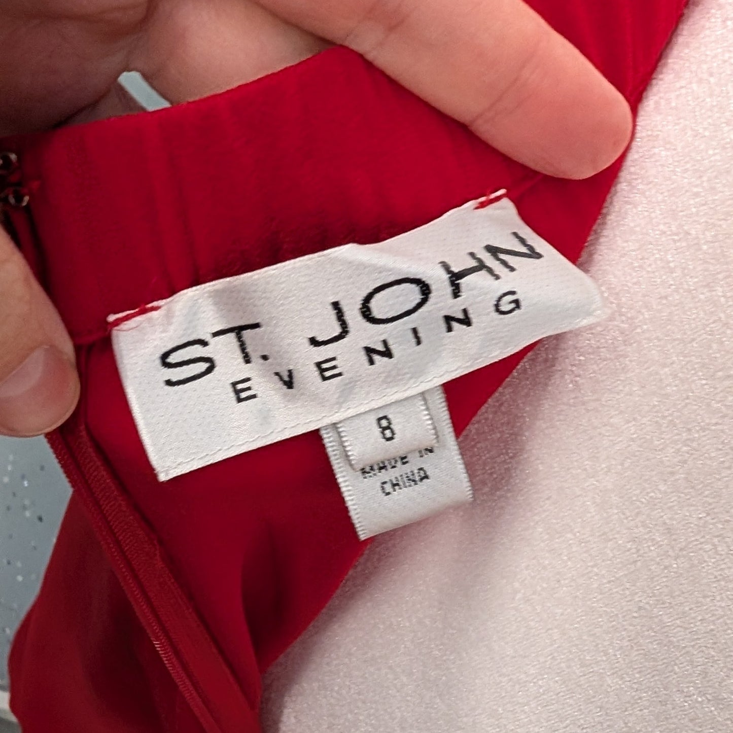 St. John Evening Silk Palazzo Pants in True Red