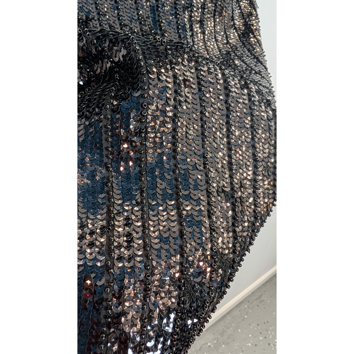 NBD Revolve Sequin Feather Black Mini Dress