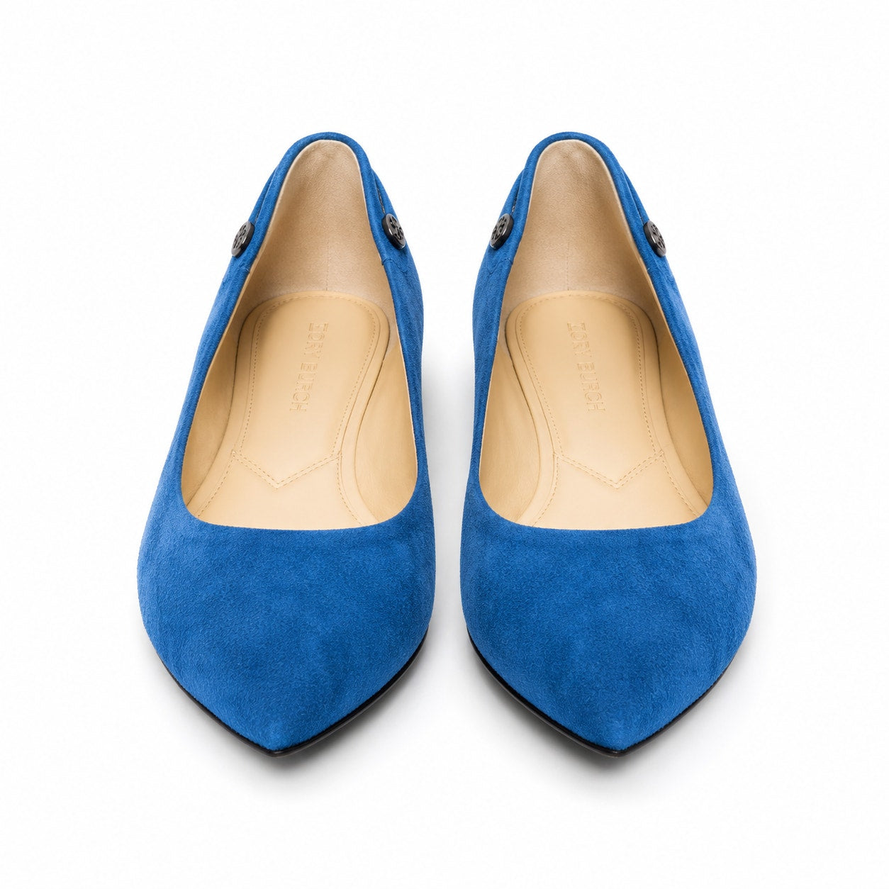 NWT 100% Genuine Leather Enzo Angiolini Eashiana Blue Suede Ballet Flats Size 8.5 M