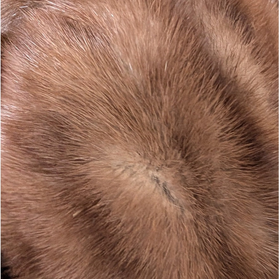 Vintage James H. Robinson Buffalo Genuine Mink Fur Capelet Stole Brown