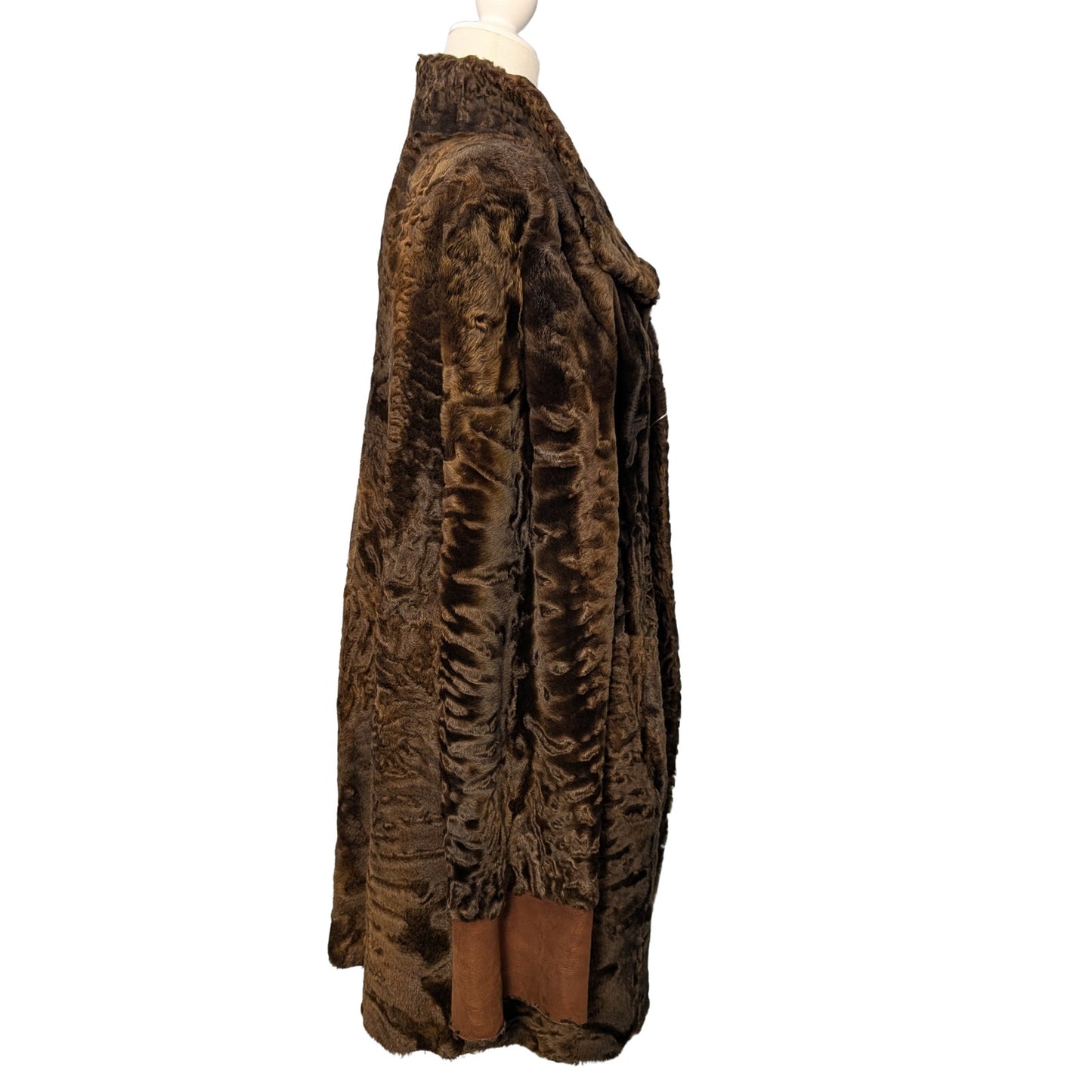 Auburn Brown Lamb Shearling Reversible Jacket Genuine Fur & Leather