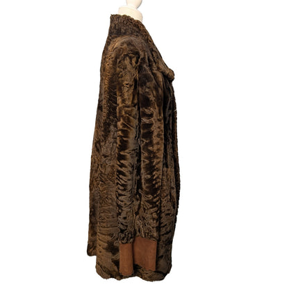 Auburn Brown Lamb Shearling Reversible Jacket Genuine Fur & Leather