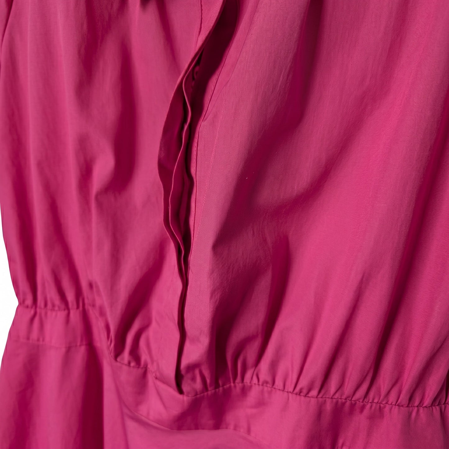100% Cotton NWT Max Mara Studio Hot Pink Fuchsia Sleeveless A-Line Midi Dress | ADEPTO SS24