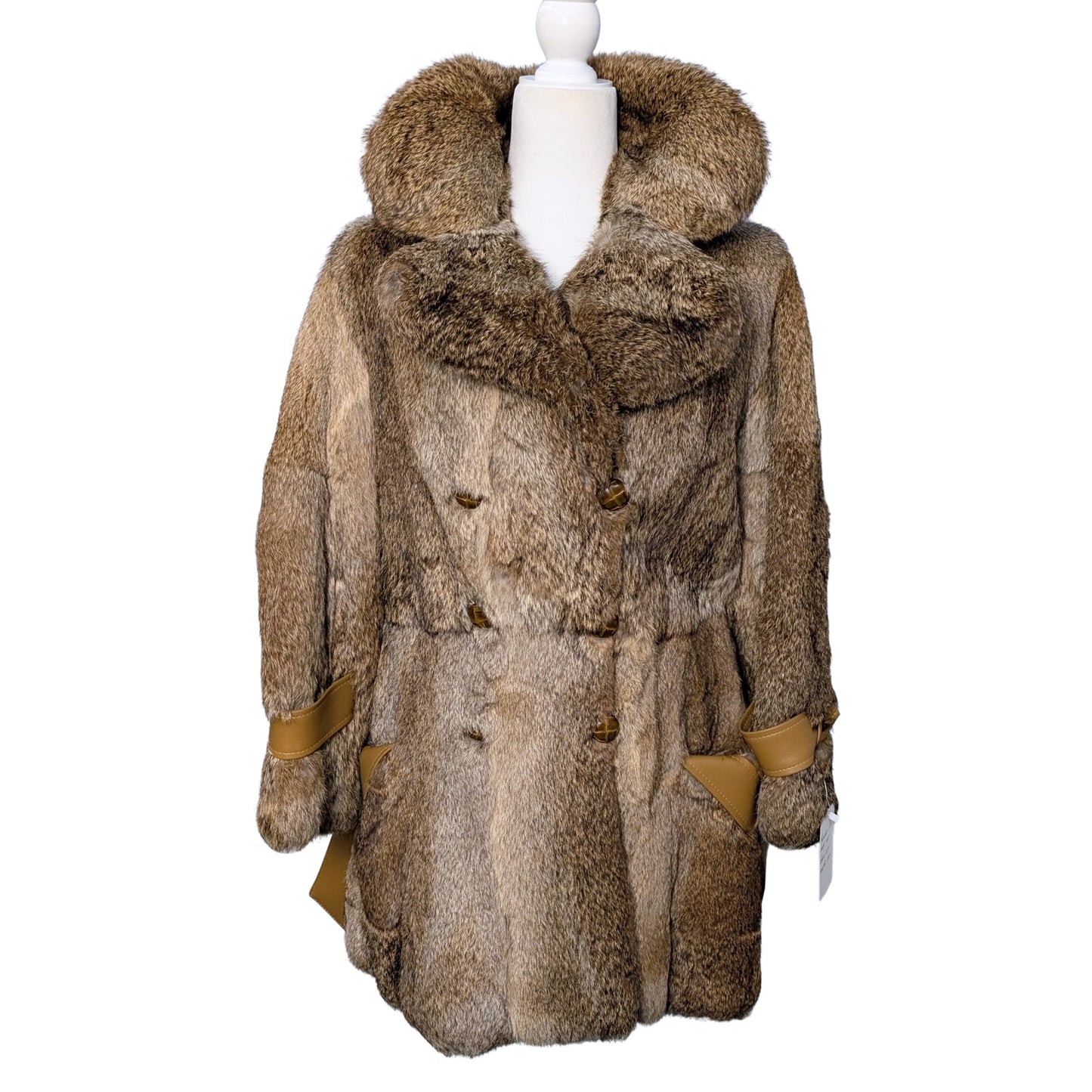 Rabbit Fur Double-Breasted Jacket