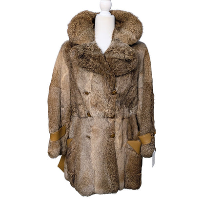Rabbit Fur Double-Breasted Jacket