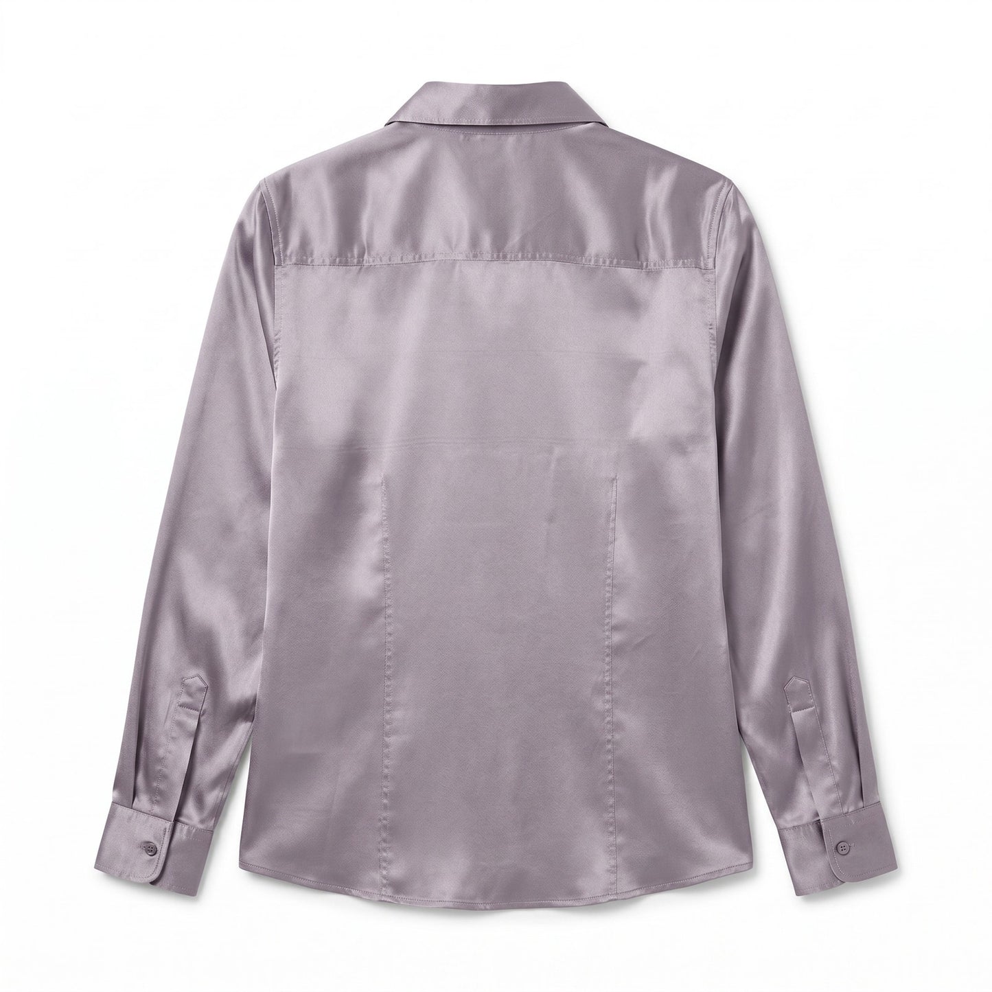NWT 100% Pure Silk Newport News Lavender Purple Satin Blouse Size M