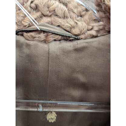 Rare Vintage Persian Lamb Fur Coat Beige Mid-Length Petite Fit