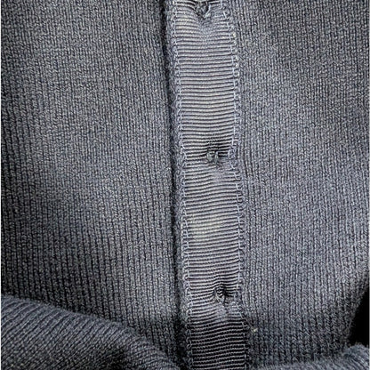 Aligne Navy Ribbed Organic Cotton Button-Front Top | 64% Organic Cotton | US 6