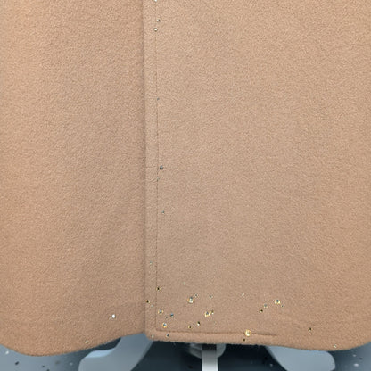 Tempo Europe by London Fog Camel Wool Coat with Austrian Crystal Embellishment