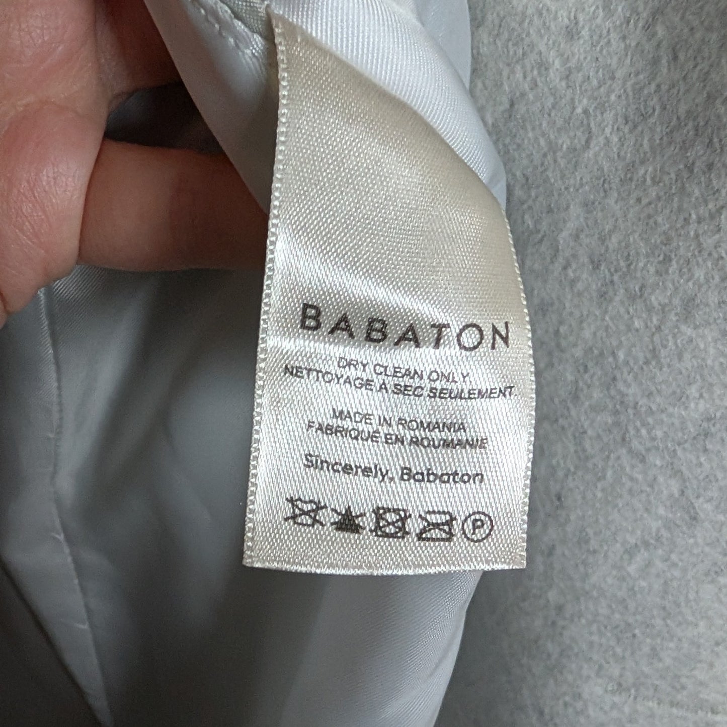 Babaton Aritzia Slouch Coat Wool Cashmere Light Heather Grey Size 3