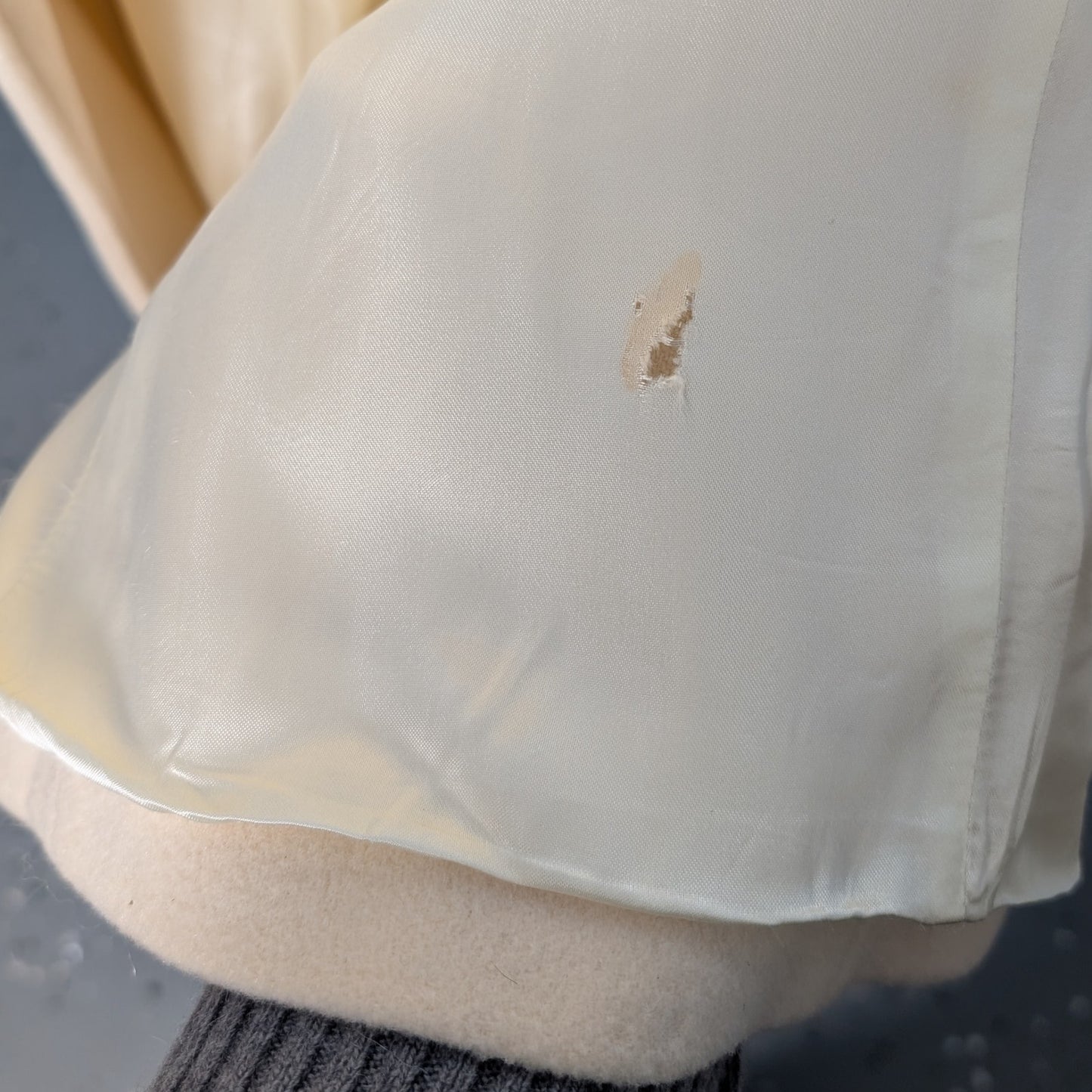 Ralph Lauren Cream Wool Wrap Coat with Austrian Crystal Embellishment