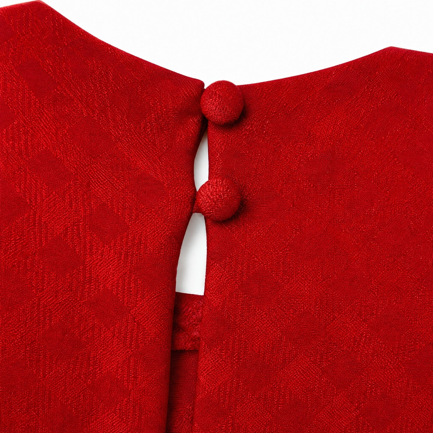 100% Silk Martin Grant Paris  Red Jacquard Sleeveless Dress | Stand Collar | NWT | Made in France