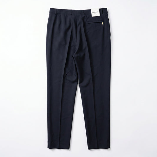 Balmain Paris Men’s 100% Wool Trousers 38L Navy NWT Vintage 2002 Tailored