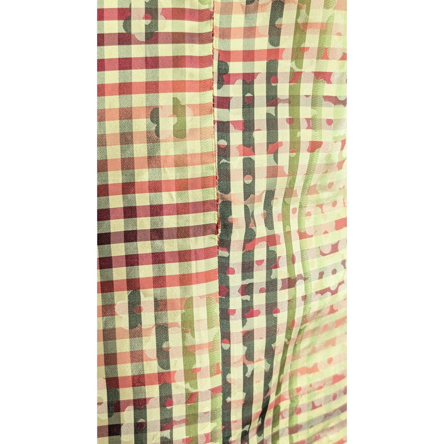 Vintage Christian Lacroix Silk Checkerboard Floral Midi Skirt