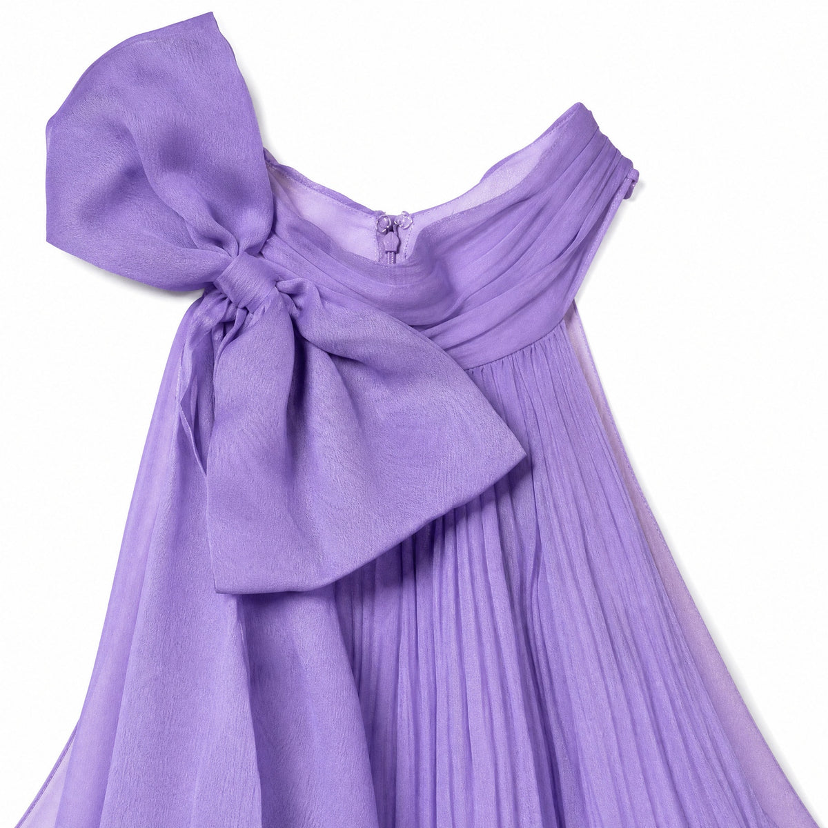 Lena Mac Duggal Lavender Halter Bow Tiered Maxi Dress 8