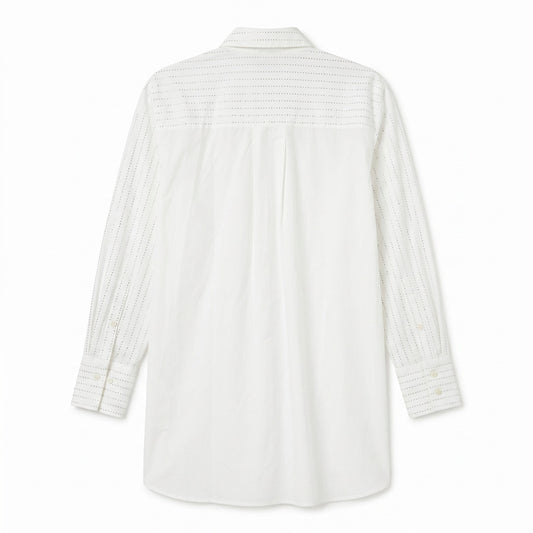 White Rhinestone Crystal-Stripe Oversized Shirt Mango MNG Selection | Limited Edition | S