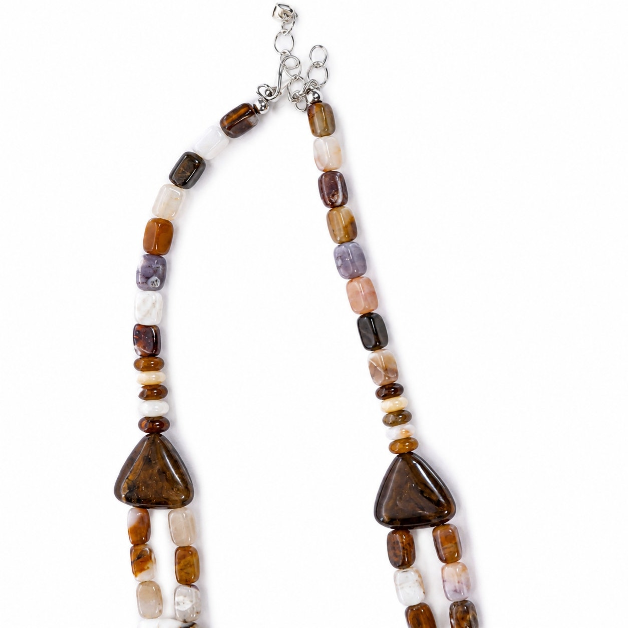Jay King Natural Chalcedony Statement Necklace Sterling Silver 20" + Extender