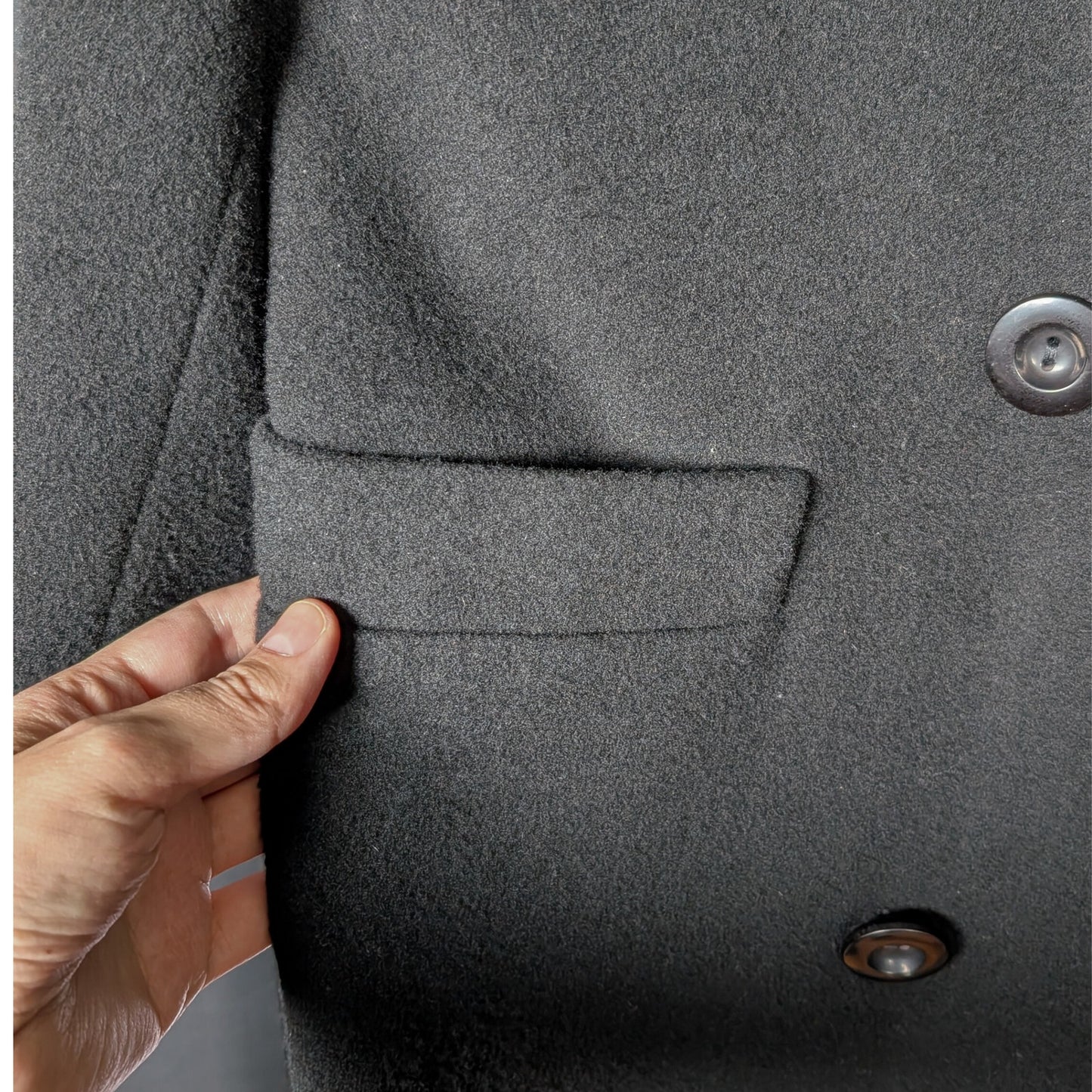 Authentic Vintage Christian Dior Double-Breasted 100% Lambswool Maxi Coat