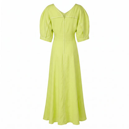 NWT Mara Hoffman Sicily Citrus Linen Maxi Dress