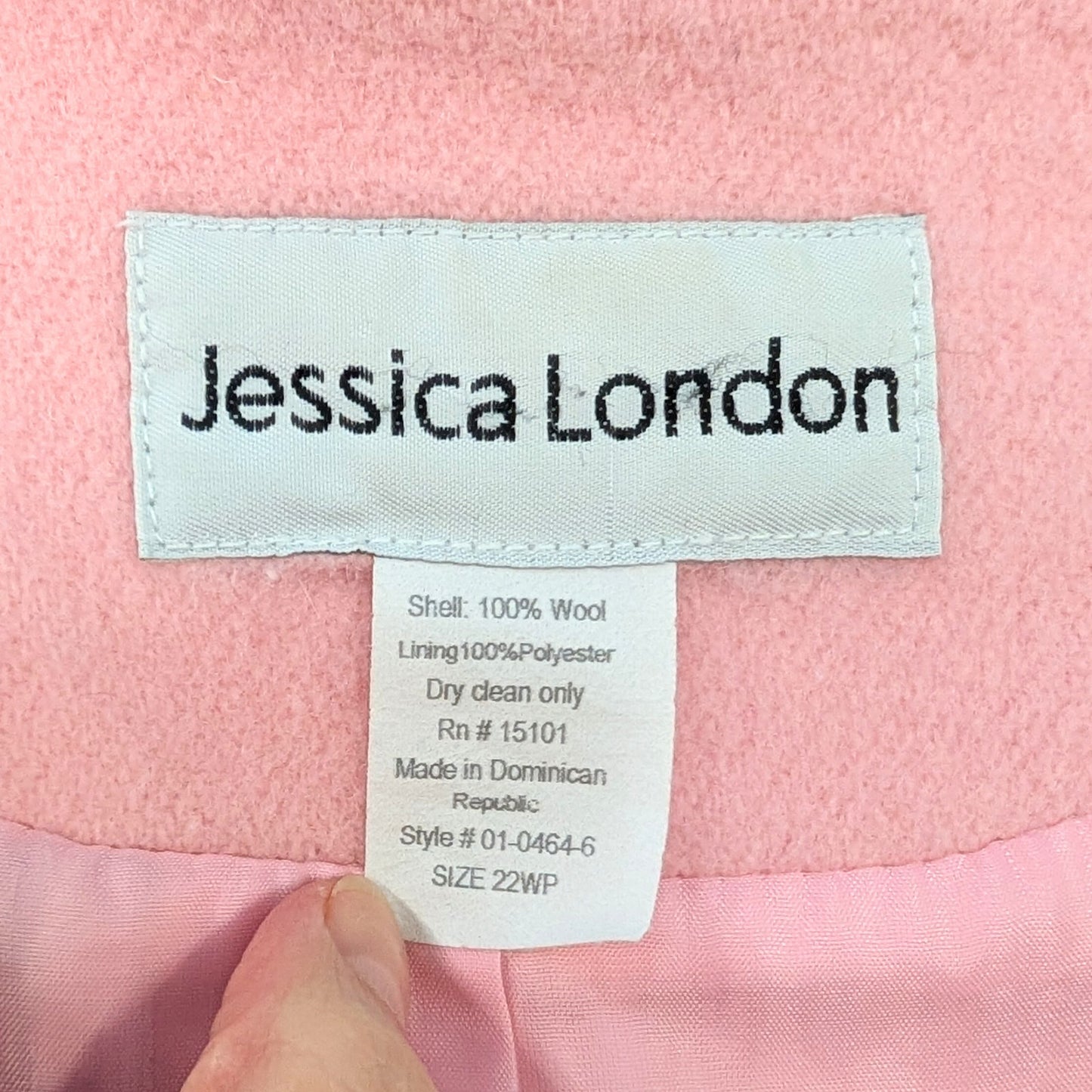 Blush Pink Wool Coat