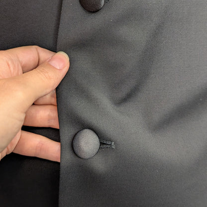 Armani Collezioni Black Wool Smoking Suit - Size 48L