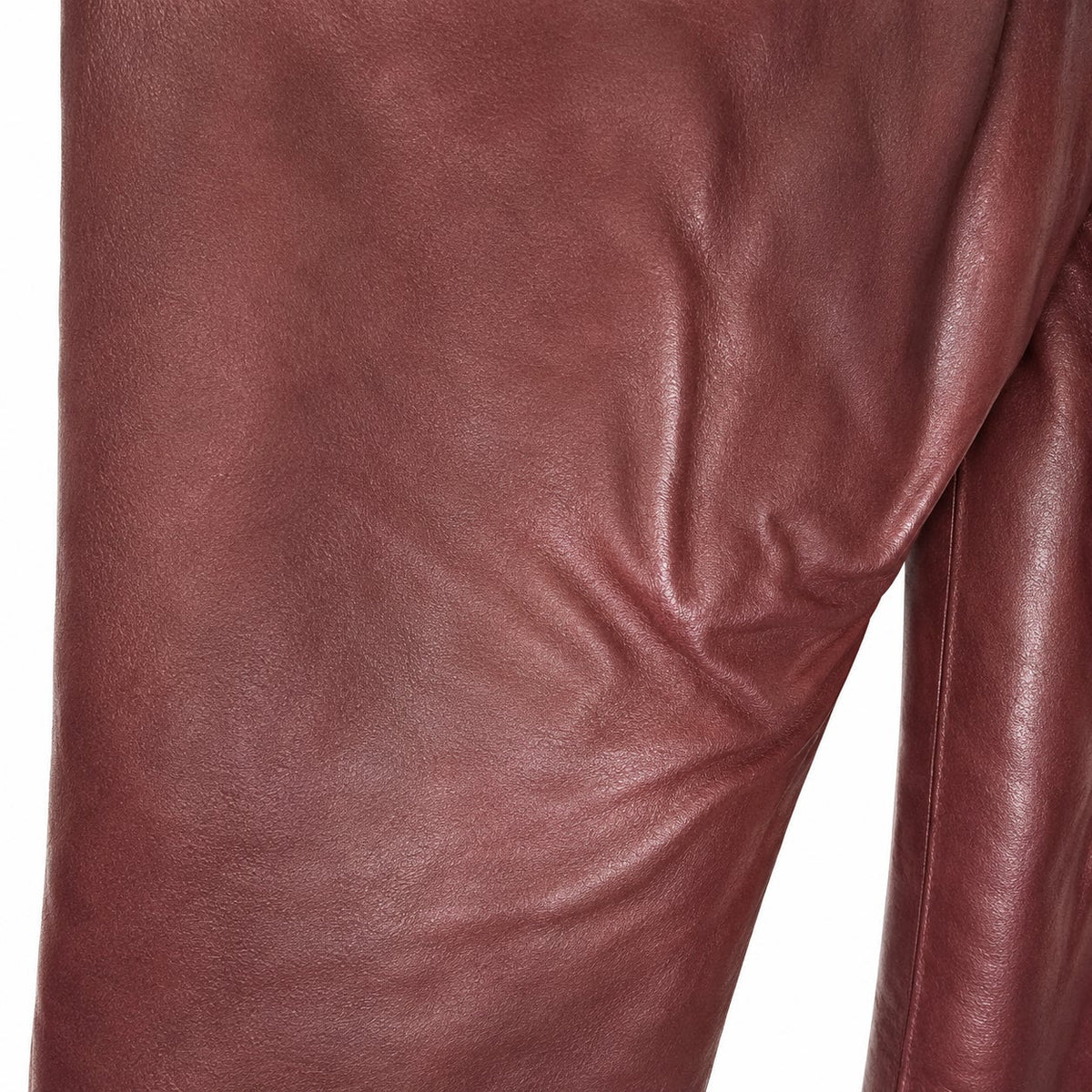 Wilsons Maxima Burgundy Genuine Leather Pants Bootcut 5 Pocket Size 12 NWT