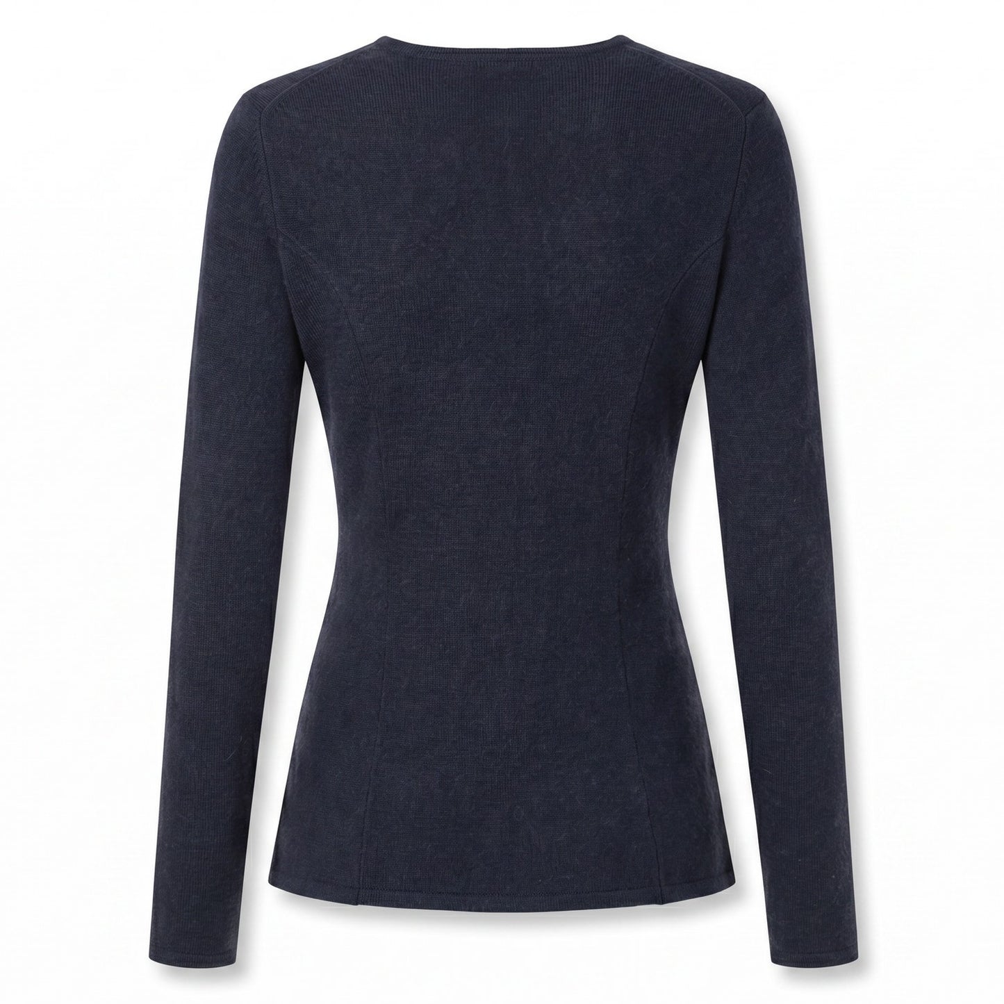 Aligne Navy Ribbed Organic Cotton Button-Front Top | 64% Organic Cotton | US 6