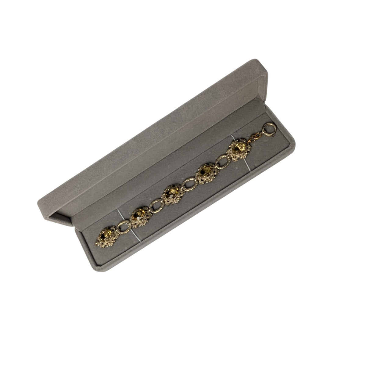 Vintage Natural Citrine Bracelet in 850 Silver
