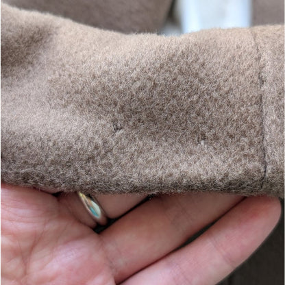 Handmade 100% Wool Cape Coat Taupe Brown
