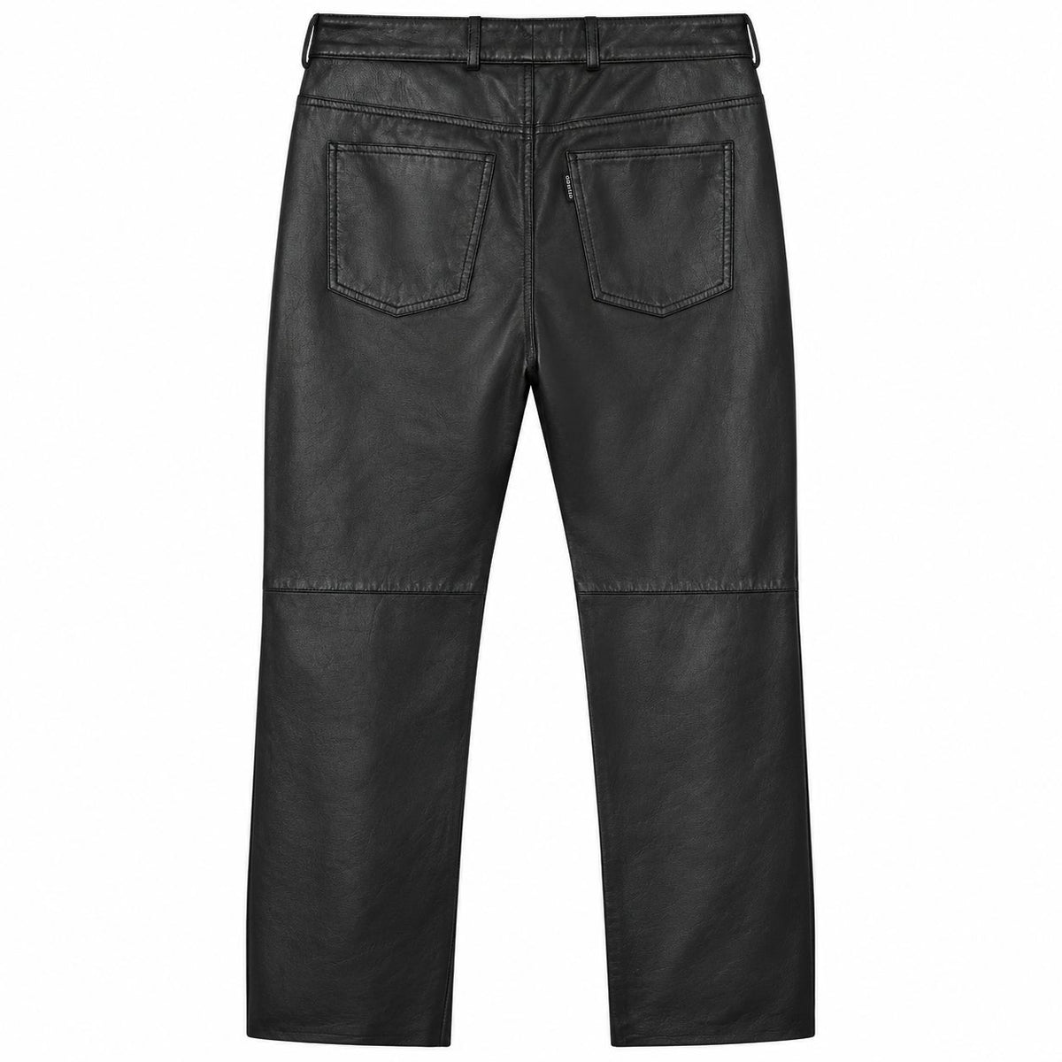 GUESS Black Genuine Leather Pants