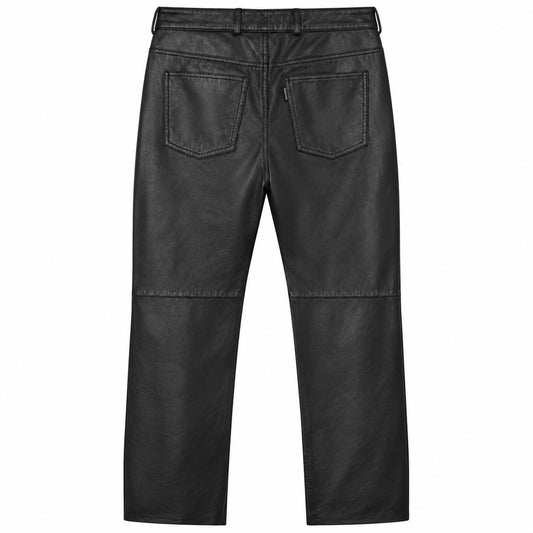 GUESS Black Genuine Leather Pants