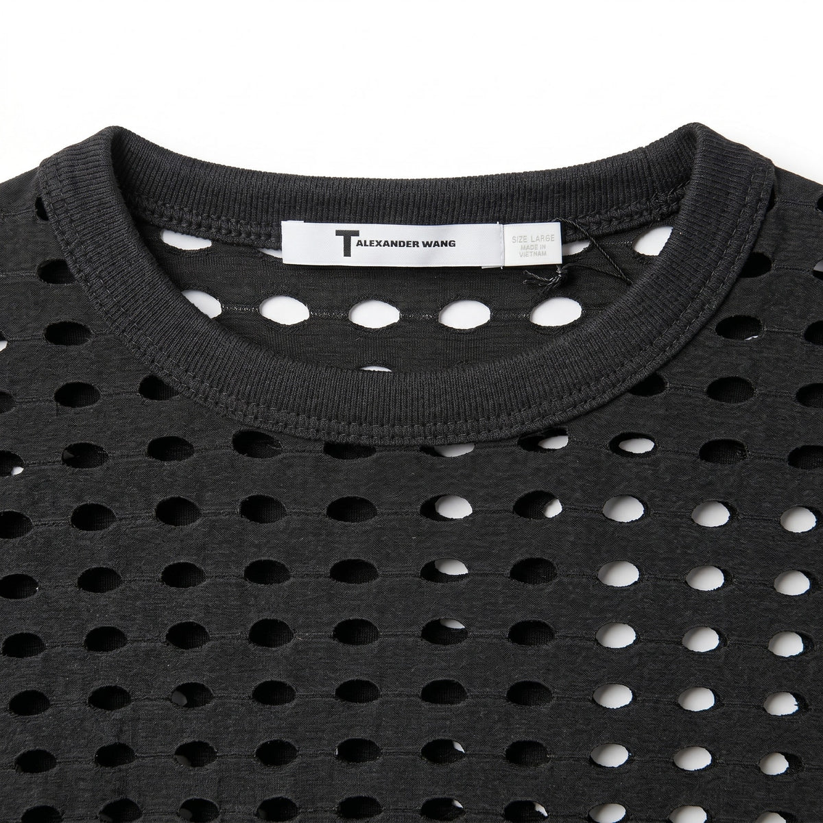 NWT Alexander Wang Perforated Mesh Top Black Size L