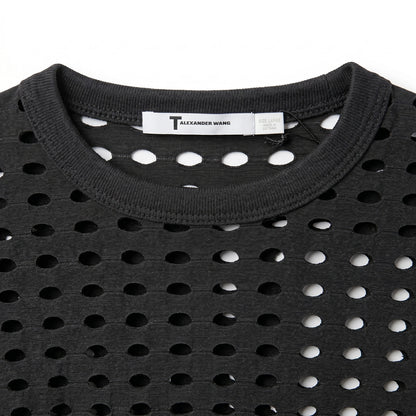 NWT Alexander Wang Perforated Mesh Top Black Size L