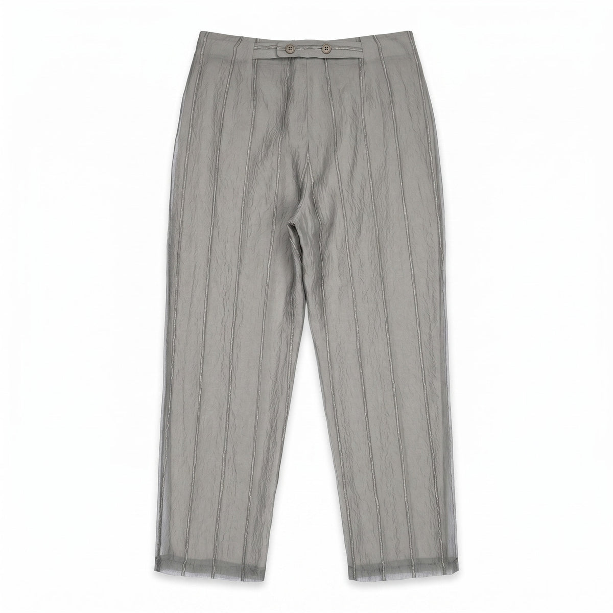Emporio Armani Wide-Leg Trousers | Gray Taupe Textured  US 4