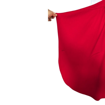 Vintage Red 100% Wool Cape with Detachable Hood and  Funnel Collar