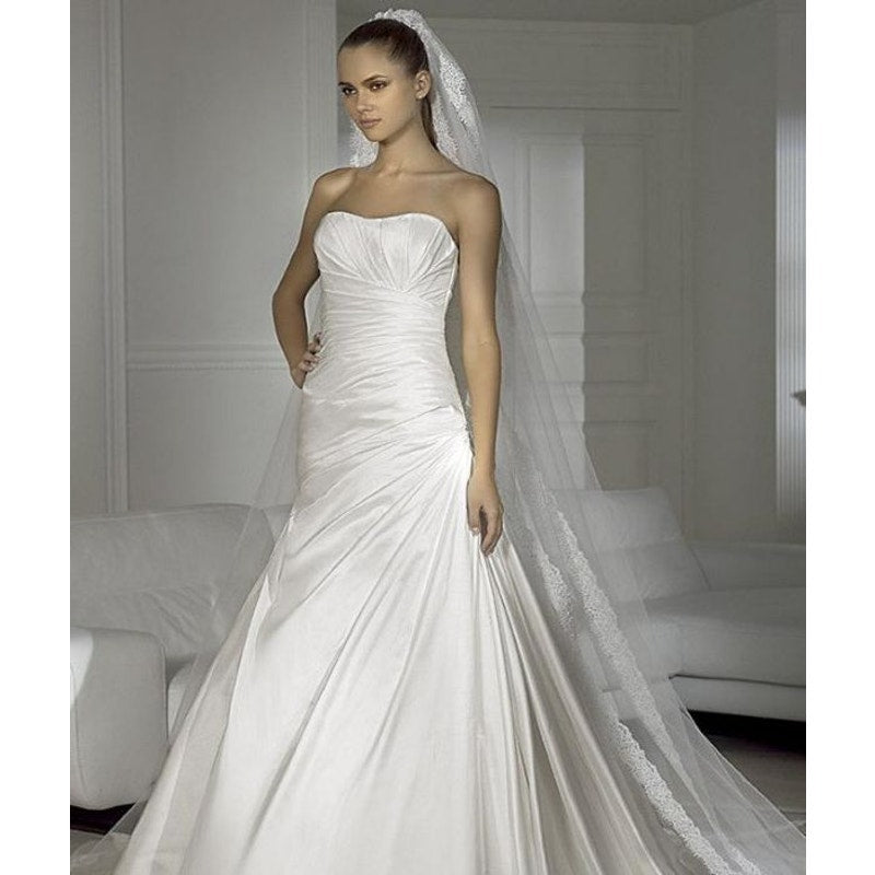 Pronovias Hawaii Silk Dupioni Wedding Dress Off-White NWT Size 4