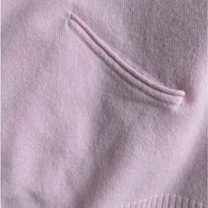 Max Studio 100% 2-Ply Cashmere Open Front Cardigan, Light Pink, Size M