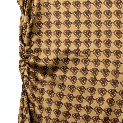 NWT 100% Silk Banana Republic  Monogram Print Shirt Dress | Long Sleeve | XL
