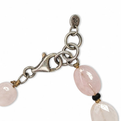 Silpada Peyote Bird Rose Quartz Gemstone Necklace N1819 Sterling Silver