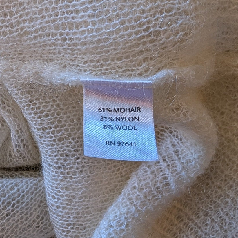 J.Jill S Ivory Open-Knit Mohair Cardigan