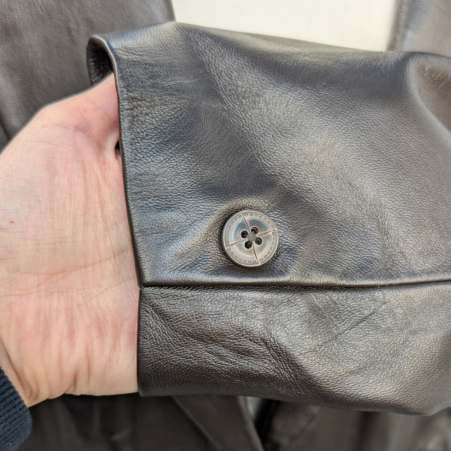 Coffee Brown Leather Blazer