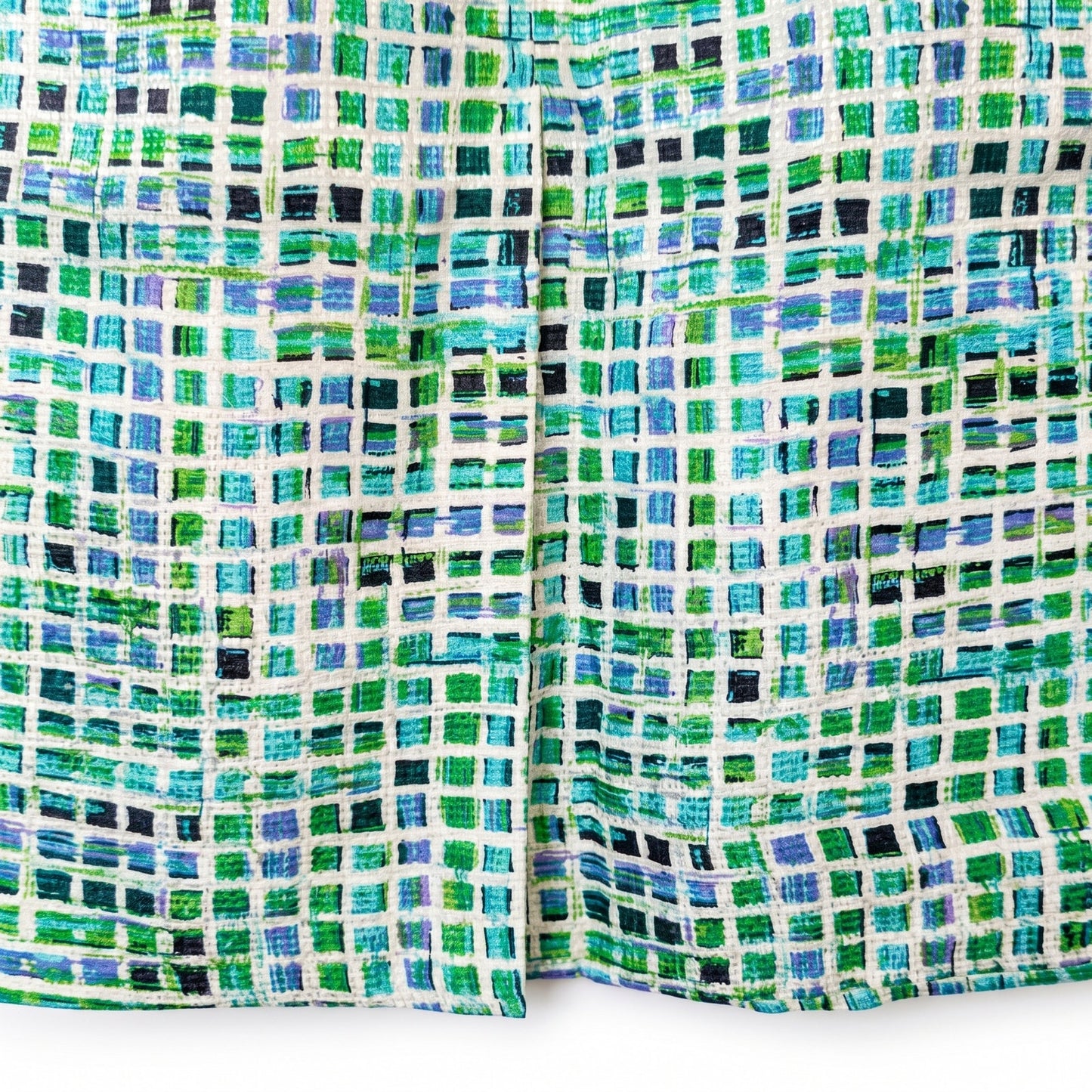 100% Silk Adriana Papell Mosaic Tile Print Pencil Skirt 6P