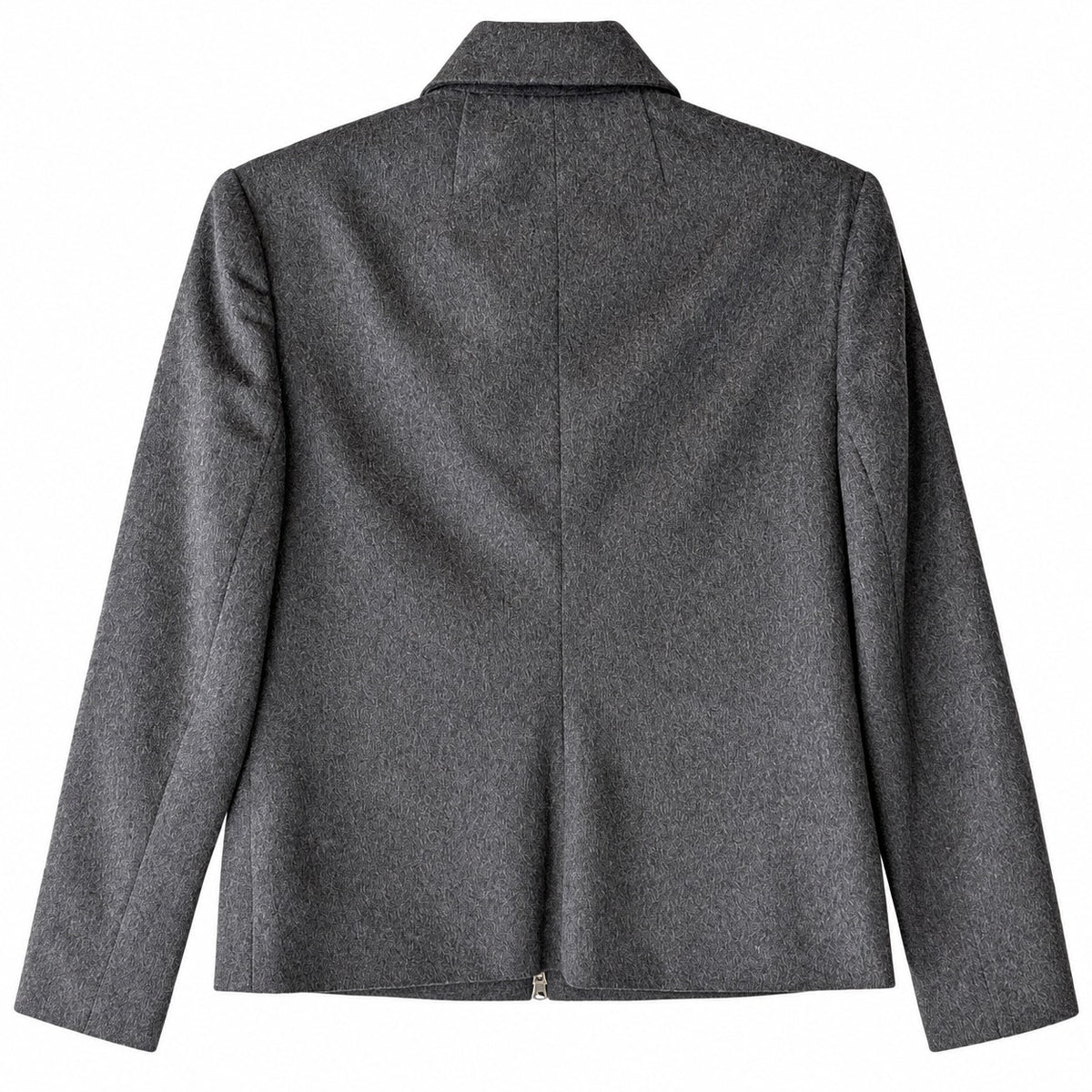Caslon Charcoal Gray Wool Cashmere Blend Zip Front Jacket Collared Size 4