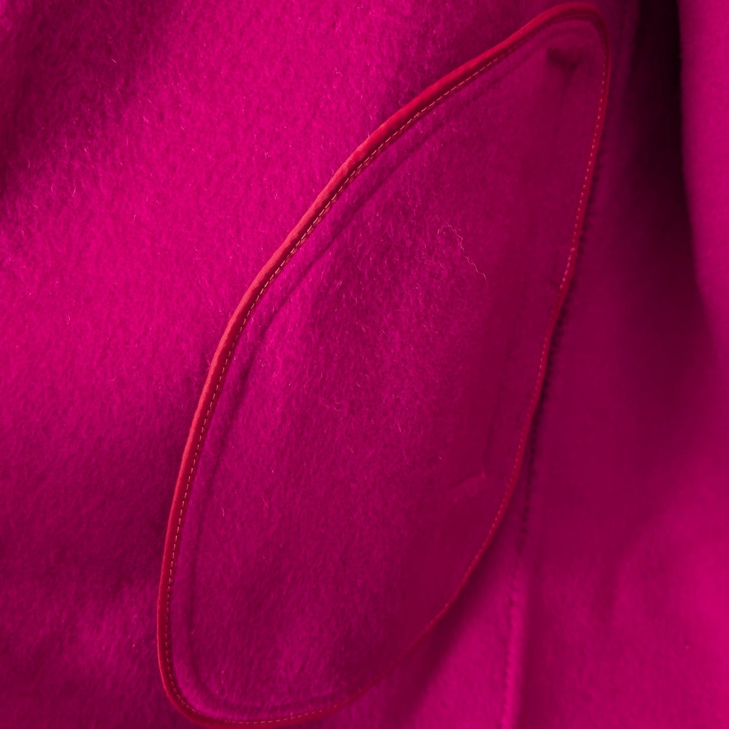 Magenta Merino Wool Cashmere Walking Coat with Crystal Buttons NWT
